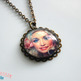 Young Dolly Parton Antiqued Brass Scalloped Necklace - Thumbnail 2