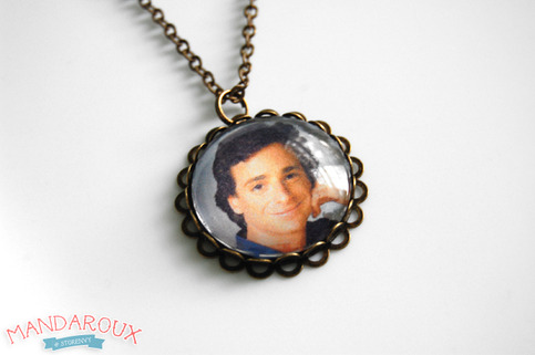 Danny Tanner from Full House Antiqued Brass Scalloped Necklace