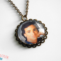 Danny Tanner from Full House Antiqued Brass Scalloped Necklace
