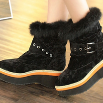 Botas Plataforma negro o blanco / Platform Ankle Boots black or white LS021