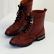 Botas Punk rojo o negro \ Punk Ankle Boots red or black LS038