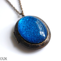 "Snozzberry" Large Antiqued Ornate Photo Locket Necklace