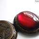  "Ruby Slippers" Large Antiqued Ornate Photo Locket Necklace - Thumbnail 1