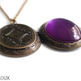  "A History of Violets" Large Antiqued Ornate Photo Locket Necklace - Thumbnail 2