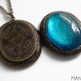  "A Mermaid Tale" Large Antiqued Ornate Photo Locket Necklace - Thumbnail 3