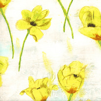1/2 Yard-Yellow Blooming Tulips CJ4817