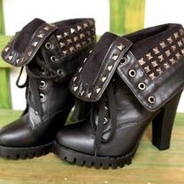Botas Transformables Tachuelas negro o marron/ Convertable Boots Studs black or brown LS044