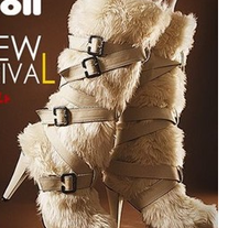Botas Pelo blanco o marron \ Fur Boots white or brown LS051