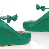 Cuñas Lolita Lazo verde,rosa,negro o blanco \ Bowknot Lolita Wedges green,pink,black or white LS077