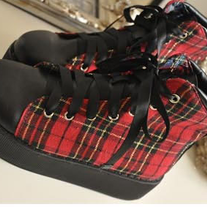Zapatillas Cuadros rojo,blanco or amarillo \ Sneakers Tartan red,white or yellow LS099