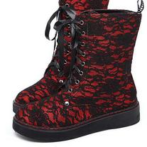 Botas Encaje rojo o blanco \ Lace Boots red or white LS100