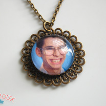 Martin Starr as Bill Haverchuck from Freaks and Geeks Antiqued Brass Necklace