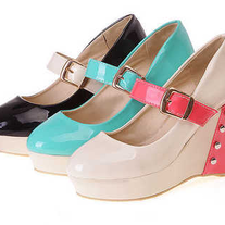Cuñas Lolita rosa, azul o negro / Lolita Wedges pink, blue or black LS102