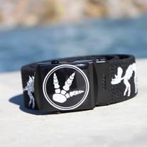 Johnsaurus Black Canvas Belt