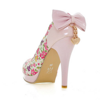 Tacones Flores Lazo / Flower Heels Bow LS180