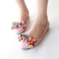 Zapatos Lazo Golosinas blanco,rosa o negro / Candy Bow Shoes white,pink or black LS190