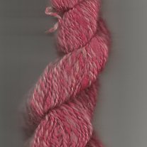Rhubarb Hand Spun Mohair, Wool Worsted Weight Yarn