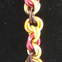Autumn Flame Rosettes - Chainmaille Bracelet