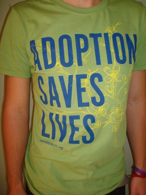 "Adoption Saves Lives" shirt - Kiwi