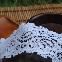 White Stretch Lace Galloon Headbands