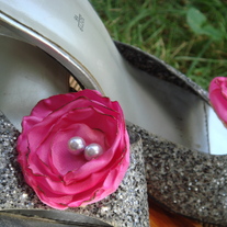 2.5" Shoe Clip Blossoms, upcycled