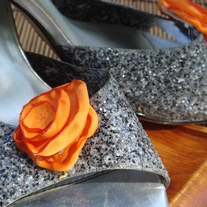 1.5" Shoe Clip Blossoms, Upcycled