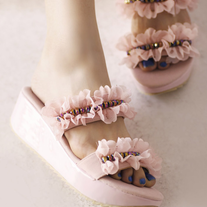 Sandalias Adorno rosa o marron / Decorated Sandals pink or brown LS217