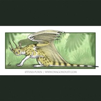 Matted "Draconic Leptailurus" Print