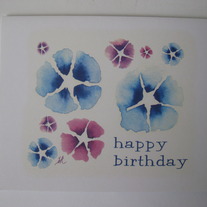Happy Birthday Flower Stars Note Card