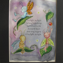 Twilight Faerie Bugs- Original Watercolor