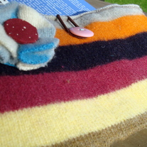 MADE TO ORDER UPCYCLED SWEATER COUPON HOLDER