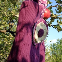 Perfectly Plum Purse: Upcycled Sweater Purse