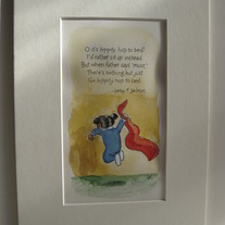 Hippity Hop to Bed- Original Watercolor