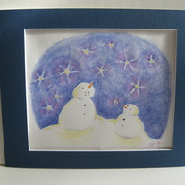 Snowfolk- Original Watercolor