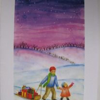 Snowy Evening Note Card