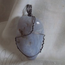Wire Wrapped Purple Stone
