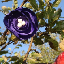 Vibrant Violet Blossom Bobby Pin