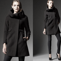 DVF black coat - like new, size US10