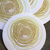 Letterpress Coasters: Nativity s/10