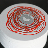 Letterpress Coasters: LOVE s/10