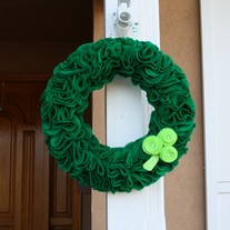 Wreath Home Decor Green St Patricks with Shamrock Door Hanging