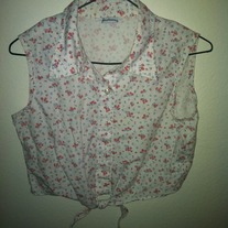 Vintage crop button-down