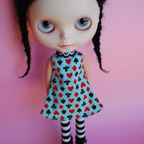 Poker Face Mini Dress for Neo Blythe Doll