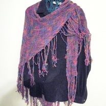 Hand Woven Panda Silk Shawl