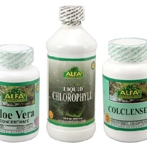 2 Week Full Body Detox Kit #1 (Aloe Vera Caps, Liquid Chlorophyll, & Colcleanser caps)