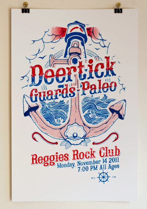 Deer Tick "Anchors Away" - Screen Printed Poster (Test Print)