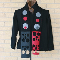 Swiss Cheese recycled wool scarf