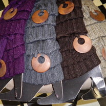 Wood Rings Leg Warmers