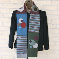 Unisex recycled wool winter scarf