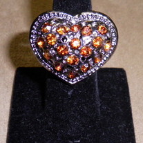Clustered Heart Ring